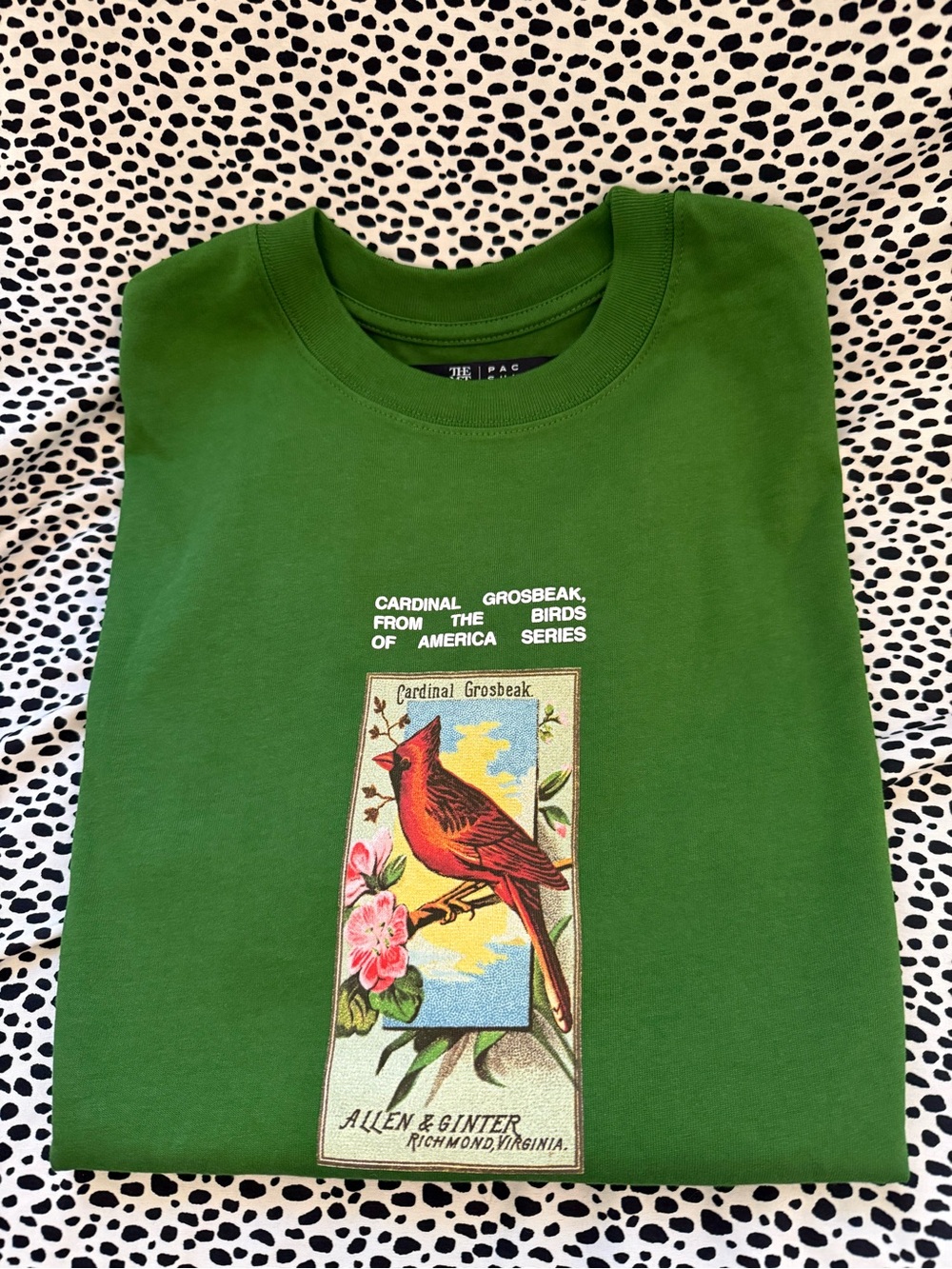 Met Museum x PacSun Green Tee with Red Cardinal Graphic